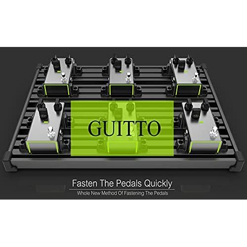  Guitar Pedalboard - Guitto Effects Pedal Board Aluminum Alloy Super Light with Carry Bag (GPB-03 Large)