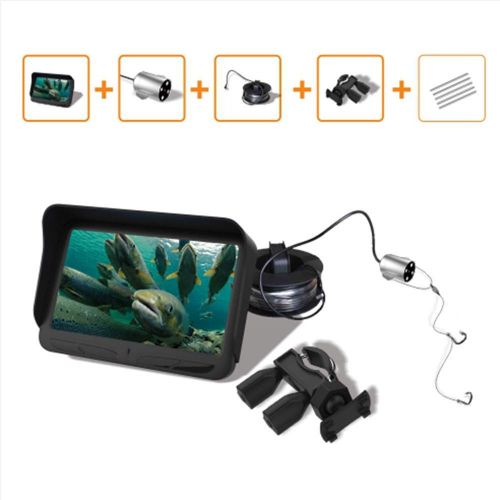  GUJIAO 720P Underwater Fishing Camera 4.3 Inch LCD Monitor 6 LEDs IR Night Vision Video Fish Finder 30M Cable Visible Fish Finder X3