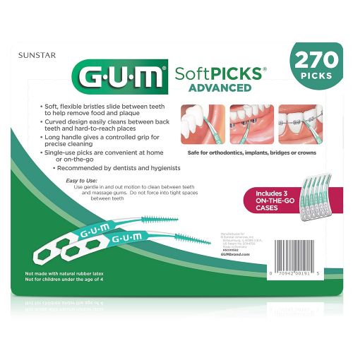  [아마존 핫딜] [아마존핫딜]GUM Soft-Picks Advanced Dental Picks, 270 Count