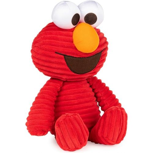  GUND Sesame Street Official Cuddly Corduroy Elmo Muppet Plush, Premium Plush Toy for Ages 1 & Up, Red, 10.5”