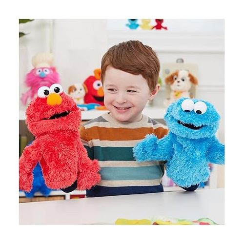  GUND Sesame Street Official Elmo Muppet Plush Hand Puppet, Premium Plush Toy for Ages 1 & Up, Red, 11”