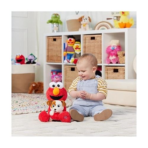  GUND Sesame Street Official Furry Friends Forever Dance & Play Elmo and Tango Animated Plush, Plush Sensory Toy for Ages 1 & Up, Red/Cream, 13”