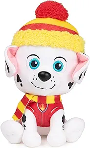 GUND PAW Patrol Holiday Winter Marshall in Scarf and Hat, Officially Licensed Plush Toy for Ages 1 and Up, 6”