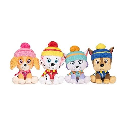  GUND PAW Patrol Holiday Winter Marshall in Scarf and Hat, Officially Licensed Plush Toy for Ages 1 and Up, 6”