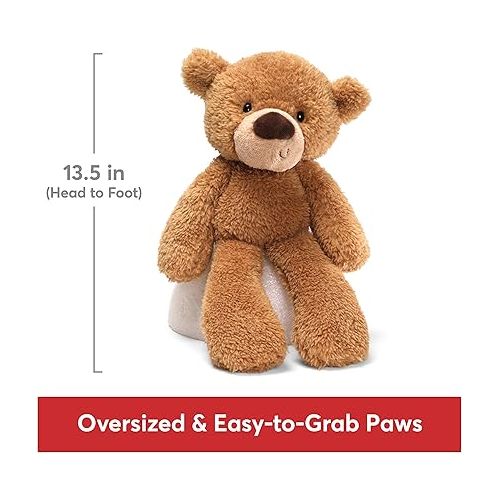  GUND Fuzzy Teddy Bear, Premium Stuffed Animal for Ages 1 and Up, Beige, 13.5”