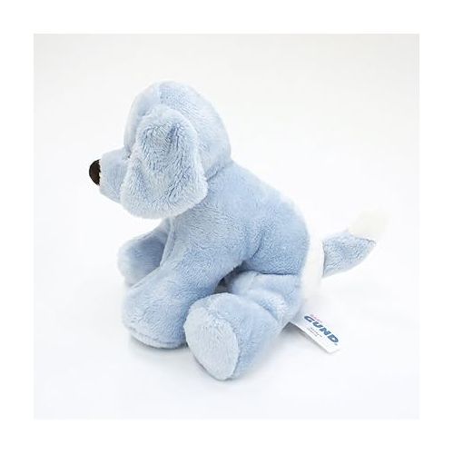  GUND Baby Spunky Barking Puppy Stuffed Animal Sound Toy, Animated Plush Sensory Toy with Sounds, for Babies and Newborns, Blue, 8”
