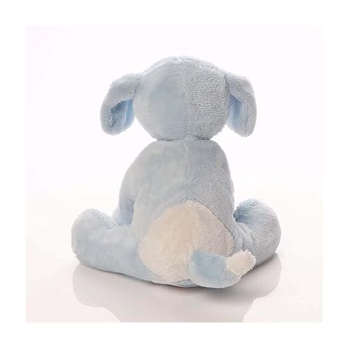  GUND Baby Spunky Barking Puppy Stuffed Animal Sound Toy, Animated Plush Sensory Toy with Sounds, for Babies and Newborns, Blue, 8”