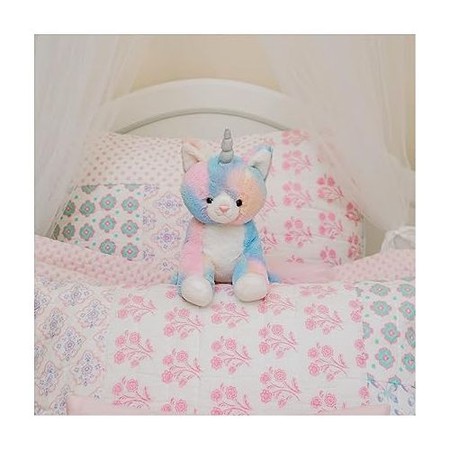  GUND Shimmer Caticorn Stuffed Animal, Unicorn Cat Plushie for Ages 1 and Up, Rainbow, 9