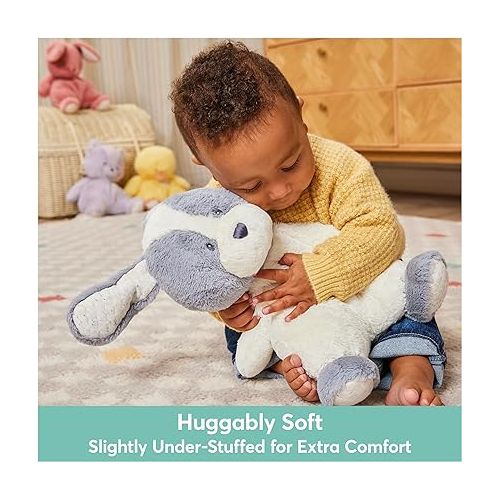  GUND Baby Oh So Snuggly Puppy, Large Stuffed Animal Dog for Babies and Infants, Grey/White, 12.5”