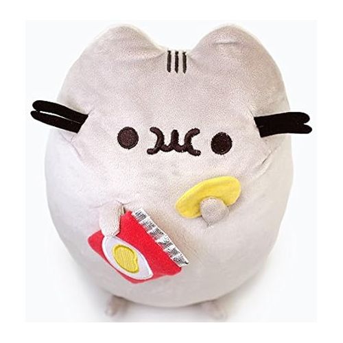  GUND Pusheen Snackables Potato Chip Cat Plush Stuffed Animal, Gray, 9.5