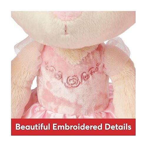  GUND Take-Along Friends Plush, Curtsy Ballerina Bunny, Bunny Stuffed Animal for Ages 1 and Up, Pink, 15