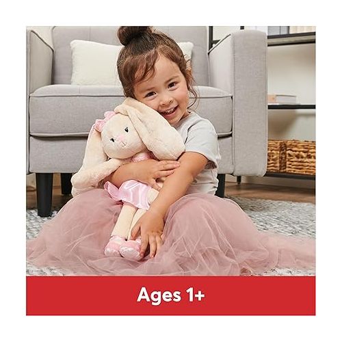  GUND Take-Along Friends Plush, Curtsy Ballerina Bunny, Bunny Stuffed Animal for Ages 1 and Up, Pink, 15