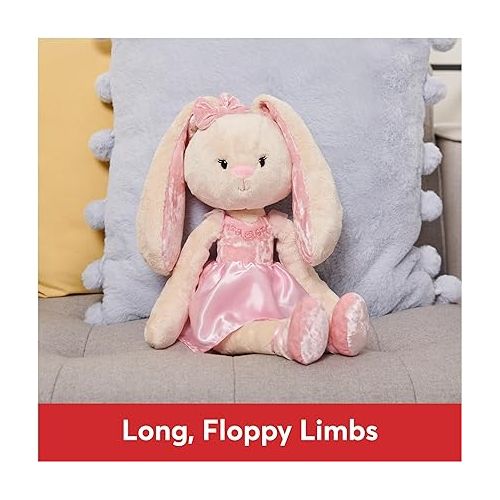  GUND Take-Along Friends Plush, Curtsy Ballerina Bunny, Bunny Stuffed Animal for Ages 1 and Up, Pink, 15