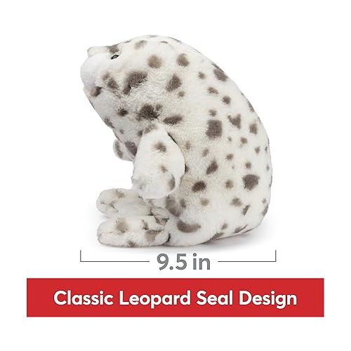  GUND Nuri Leopard Seal Plush, Premium Stuffed Animal for Ages 1 and Up, White/Gray, 10”