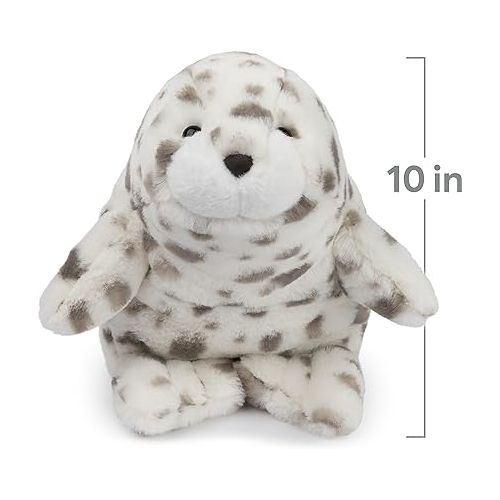  GUND Nuri Leopard Seal Plush, Premium Stuffed Animal for Ages 1 and Up, White/Gray, 10”