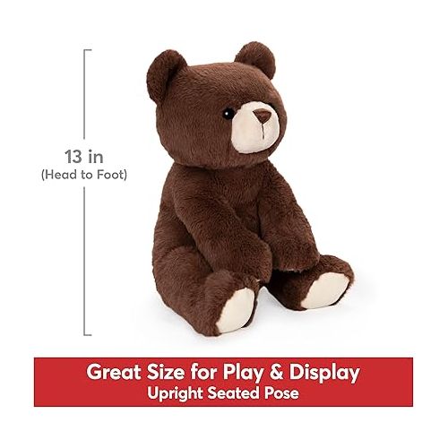  GUND Finley Teddy Bear, Premium Stuffed Animal for Ages 1 and Up, Chocolate Brown, 13”