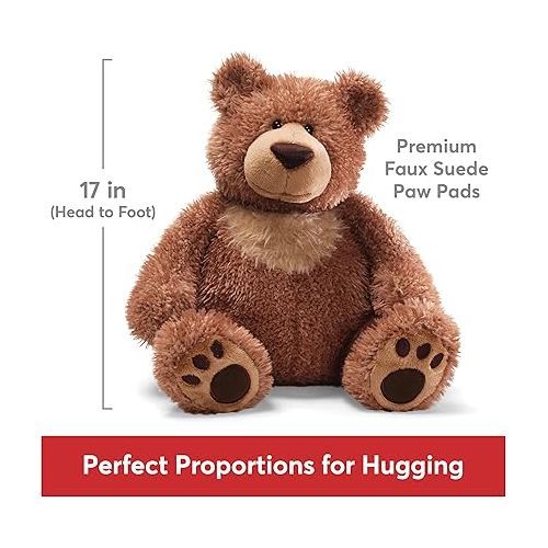  GUND Slumbers Teddy Bear, Premium Stuffed Animal for Ages 1 & Up, Brown, 17”