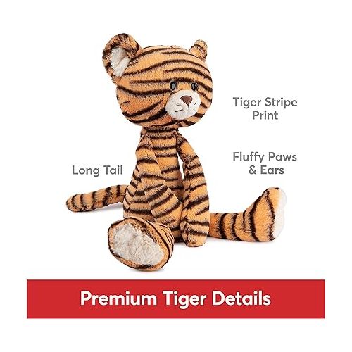  GUND Take-Along Friends, Effe Tiger Plush Stuffed Animal for Ages 1 and Up, Orange/Black, 15