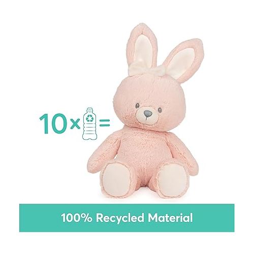  GUND Baby Sustainable Bunny Plush, Stuffed Animal Made from Recycled Materials, Gift for Babies and Newborns, Pink/Cream, 13”