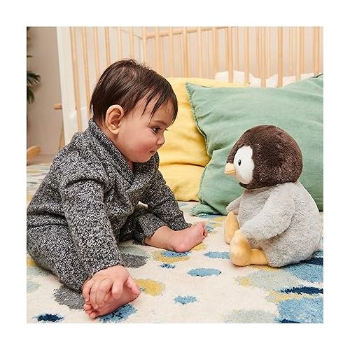  GUND Baby Animated Kissy The Penguin Plush, Singing Stuffed Animal Baby Toy for Ages 0 and Up, Black/White/Grey, 12