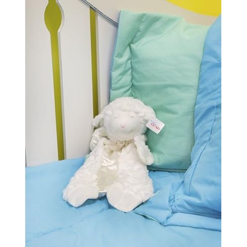  GUND Baby Winky Lamb Huggybuddy Stuffed Animal with Built-in Baby Blanket, White, 15”