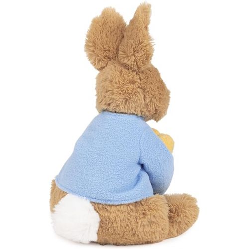  GUND Beatrix Potter Peter Rabbit Holding Chicks Plush, Easter Gift, Easter Bunny Stuffed Animal for Ages 1 and Up, Brown/Blue, 9.5”