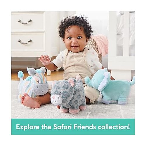  GUND Baby Safari Friends Collection Plush Elephant with Chime, Sensory Toy Stuffed Animal for Babies and Newborns, Teal, 7