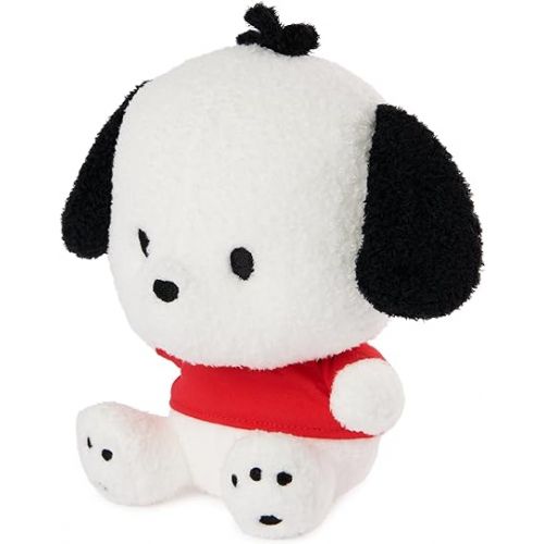  GUND Sanrio Pochacco Plush, Puppy Stuffed Animal for Ages 1 and Up, White/Red, 6”