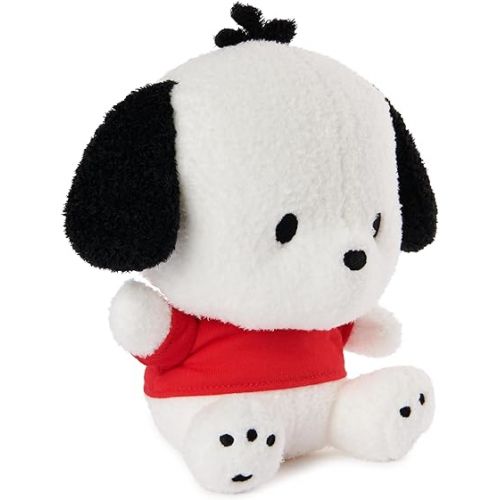  GUND Sanrio Pochacco Plush, Puppy Stuffed Animal for Ages 1 and Up, White/Red, 6”