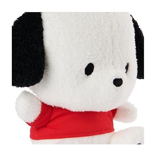  GUND Sanrio Pochacco Plush, Puppy Stuffed Animal for Ages 1 and Up, White/Red, 6”