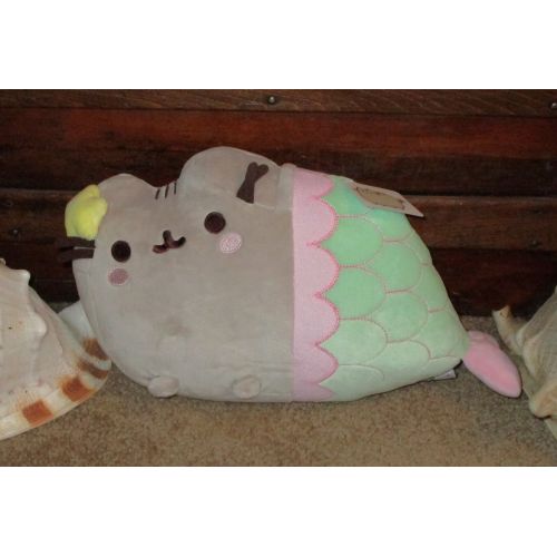  RARE SOLD OUT PUSHEEN CAT MERMAID 12" PLUSH GUND PASTEL CUTE NEW WITH TAGS