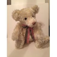 GUND 17" Plush Gund Bear Signature Collection; jointed; bow; 1993; signed & numbered