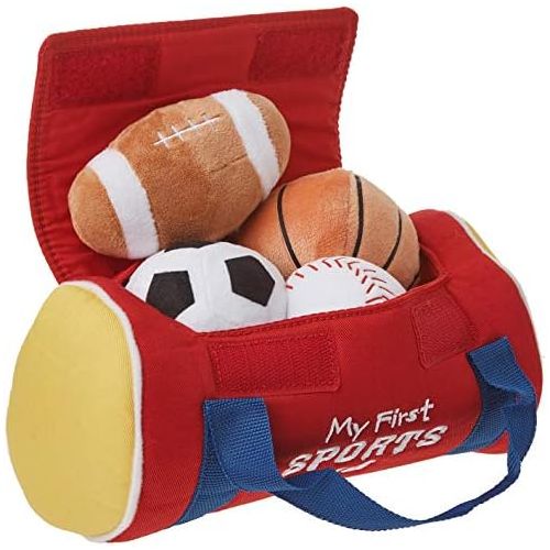  [아마존베스트]GUND Baby My First Sports Bag Stuffed Plush Playset, 5 Piece, 8