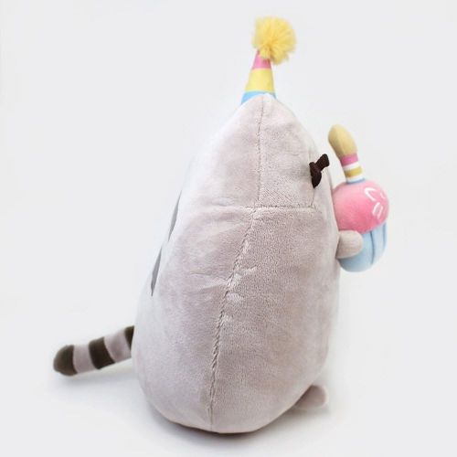  [아마존베스트]GUND Pusheen Snackables Birthday Cupcake Plush Stuffed Animal, Gray, 10.5