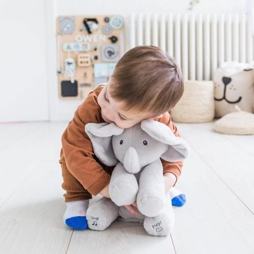  Baby GUND Animated Flappy the Elephant Stuffed Animal Plush, Gray, 12