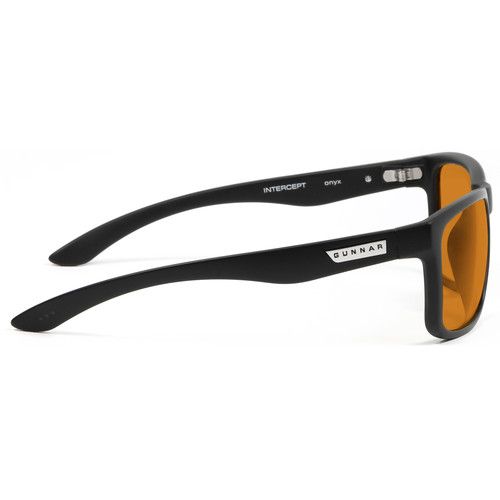  GUNNAR Intercept Gaming Glasses (Onyx Frame, GUNNAR-Focus Lenses, Amber Max Lens Tint)