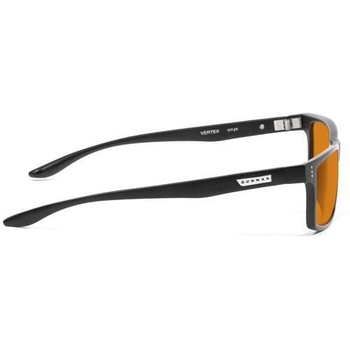  GUNNAR Vertex Gaming Glasses (Onyx Frame, GUNNAR-Focus Lenses, Amber Max Lens Tint)