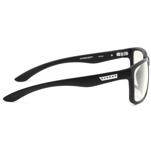  GUNNAR Intercept Gaming Glasses (Onyx Frame, GUNNAR-Focus Lenses, Clear Lens Tint)