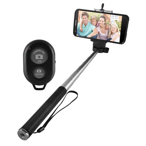 GUODUN Bluetooth Selfie Stick Monopod with Stainless Steel Tripod and Bluetooth Remote Shutter. Extendable Wireless Selfie Stick. For Apple iPhone 6,7,8,X & Plus, Samsung Galaxy S6