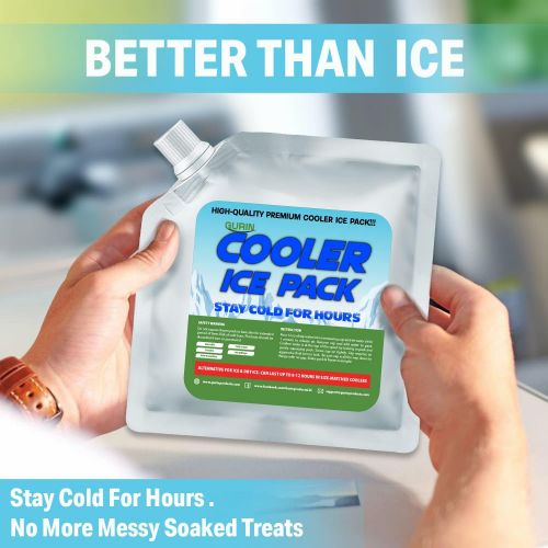  GURIN Cooler Ice Packs - Reusable Ice Packs for Lunch Box, Bag, or Backpack Coolers - Cold Up to 8-12 Hours Long Lasting Ice Packs for Camping Picnic, Outdoor Activities, Food Deli