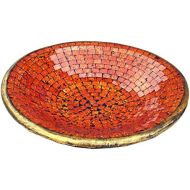 Guru-Shop Round Mosaic Bowl / Coaster - Decorative Bowl - Handmade Ceramic & Glass Fruit Bowls