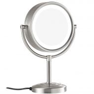GURUN8.5-Inch Tabletop Double-Sided LED Lighted Makeup Mirror with 10x Magnification, Nickel...