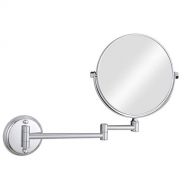 GURUN 6 Inch Two-Sided Swivel Wall Mount Mirror with 7X Magnification Makeup Mirror for Bathroom Chrome Finished M1306(6in,7X)