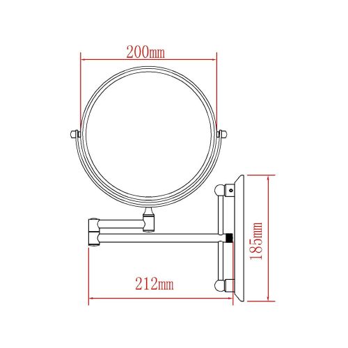  GURUN 7x Magnification Adjustable Round Wall Mount Mirror 8-inch Double Sided Makeup...