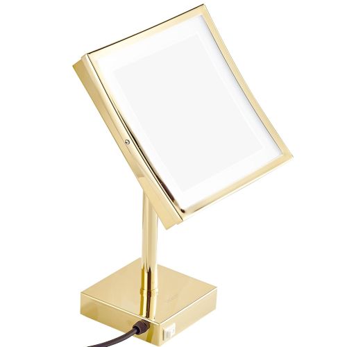  GURUN 8.5 inch Square Makeup Mirror with Lights Led 3x Magnification,Chrome Finish M2205D(8.5in,3)