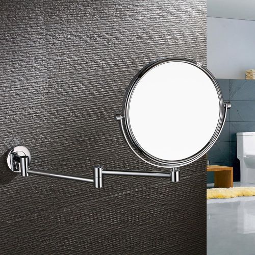  GURUN GuRun 8 Inch Two-Sided Swivel Wall Mounted Mirror Vanity Mirror with 10x Magnification,Chrome Finish M1305(8in,10x)