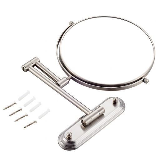  GURUN Wall Mount Magnifying Mirror Brushed Nickel Finish with 10x Magnification,8-Inch Two-Sided Swivel M1206N(8in,10x)