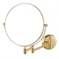 GURUN 8 Inch Double Sided Wall Mounted Makeup Mirror with 10x Magnification,Gold Finish M1306J (8in,10x)