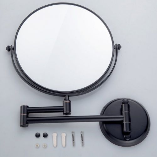  GURUN Wall Mount Makeup Mirror Oil Bronze Finish with 10X Magnification,Dual Sided, Copper 12 Inches Arm M1306O(8in,10x)