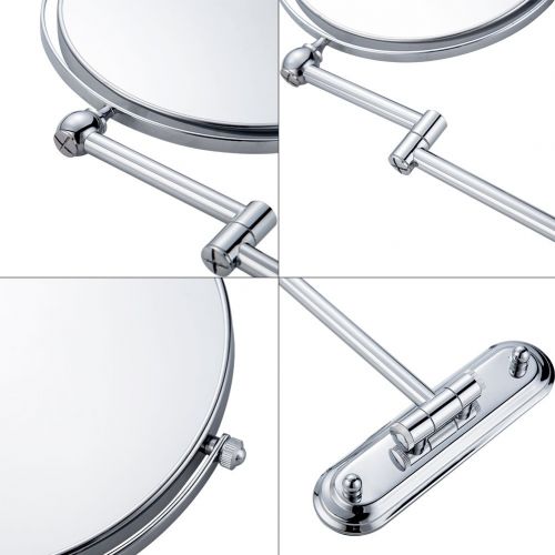  [아마존핫딜][아마존 핫딜] GURUN 10x Magnification Wall Mounted Mirror Swing ArmTwo Sided,8 Inch, Solid Bathroom Mirrors Wall Mounted Chrome Finish M1207(8in,10x)